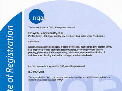 ISO 9001:2015 Certificate of Registration